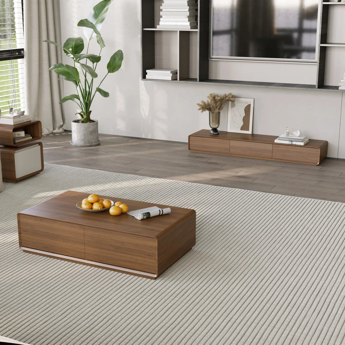 Sollin 160 cm Modern Wood TV Stand - Exclusivia