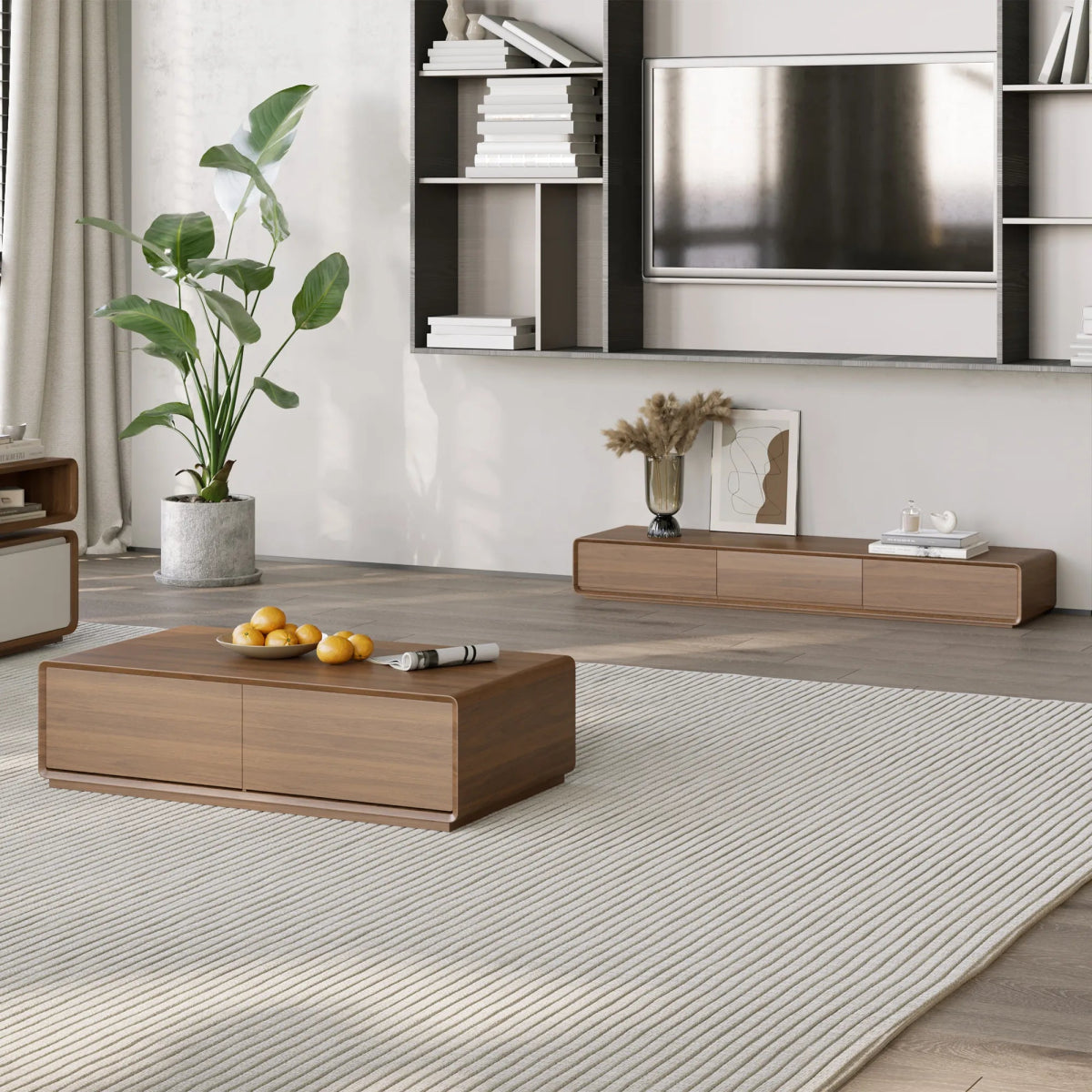 Sollin 160 cm Modern Wood TV Stand - Exclusivia