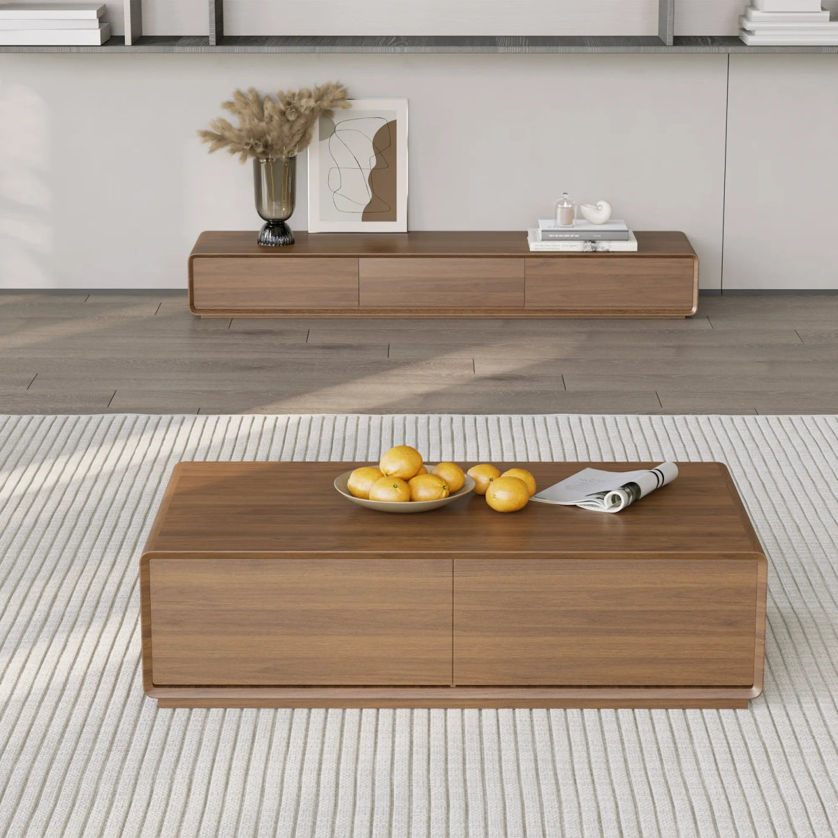 Sollin 160 cm Modern Wood TV Stand - Exclusivia