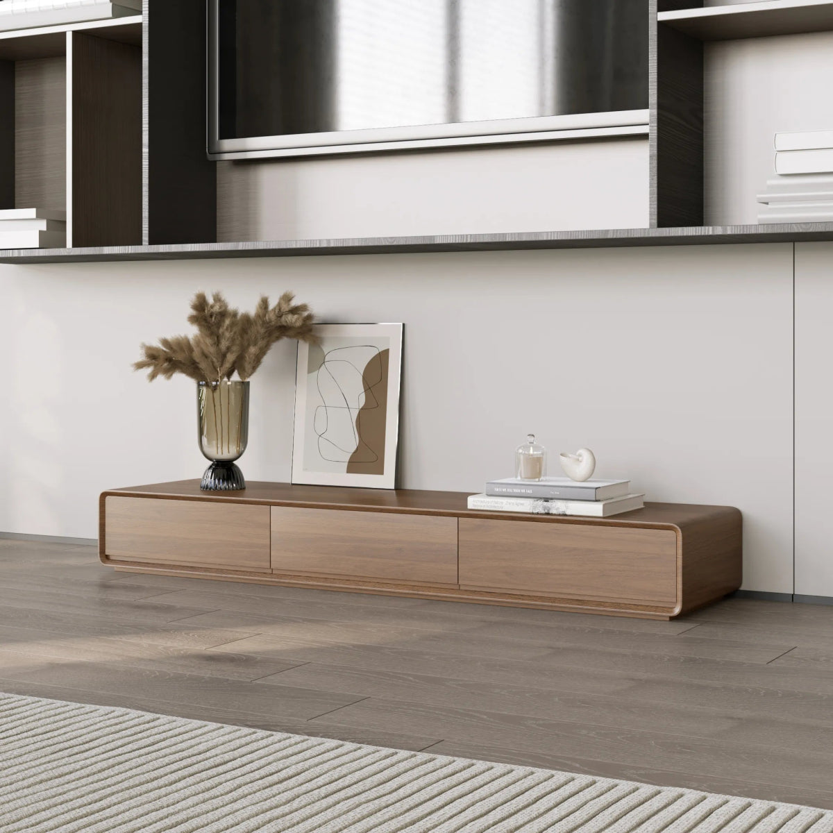 Sollin 160 cm Modern Wood TV Stand - Exclusivia