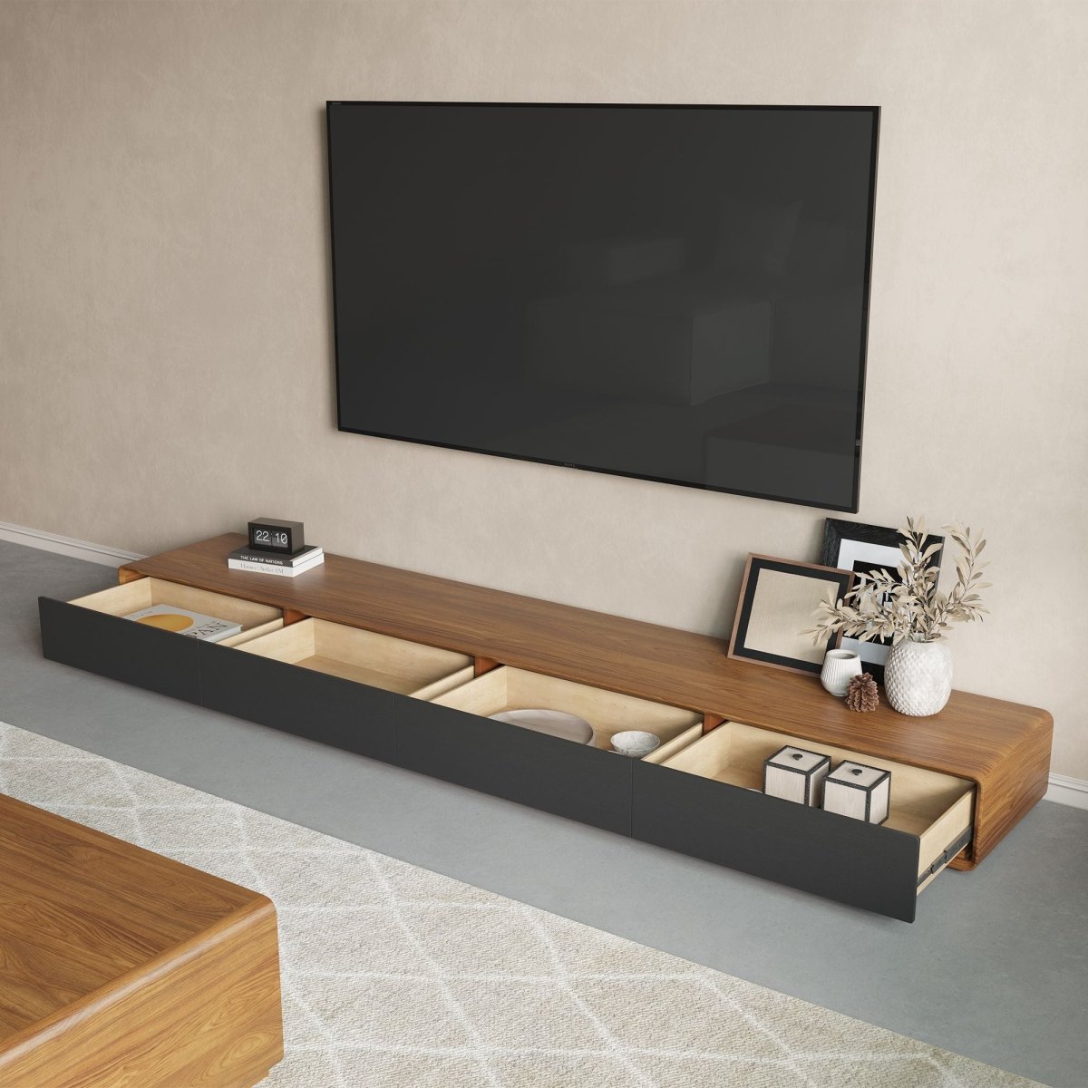 Sollin Modern Wood TV Stand - Exclusivia