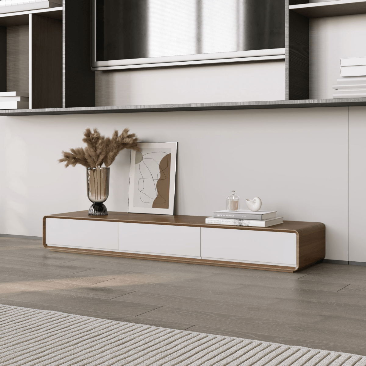 Sollin Modern Wood TV Stand - Exclusivia