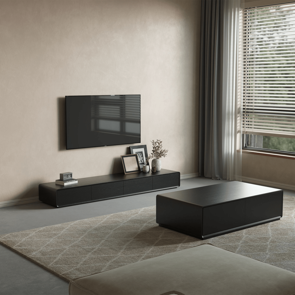 Sollin Modern Wood TV Stand - Exclusivia