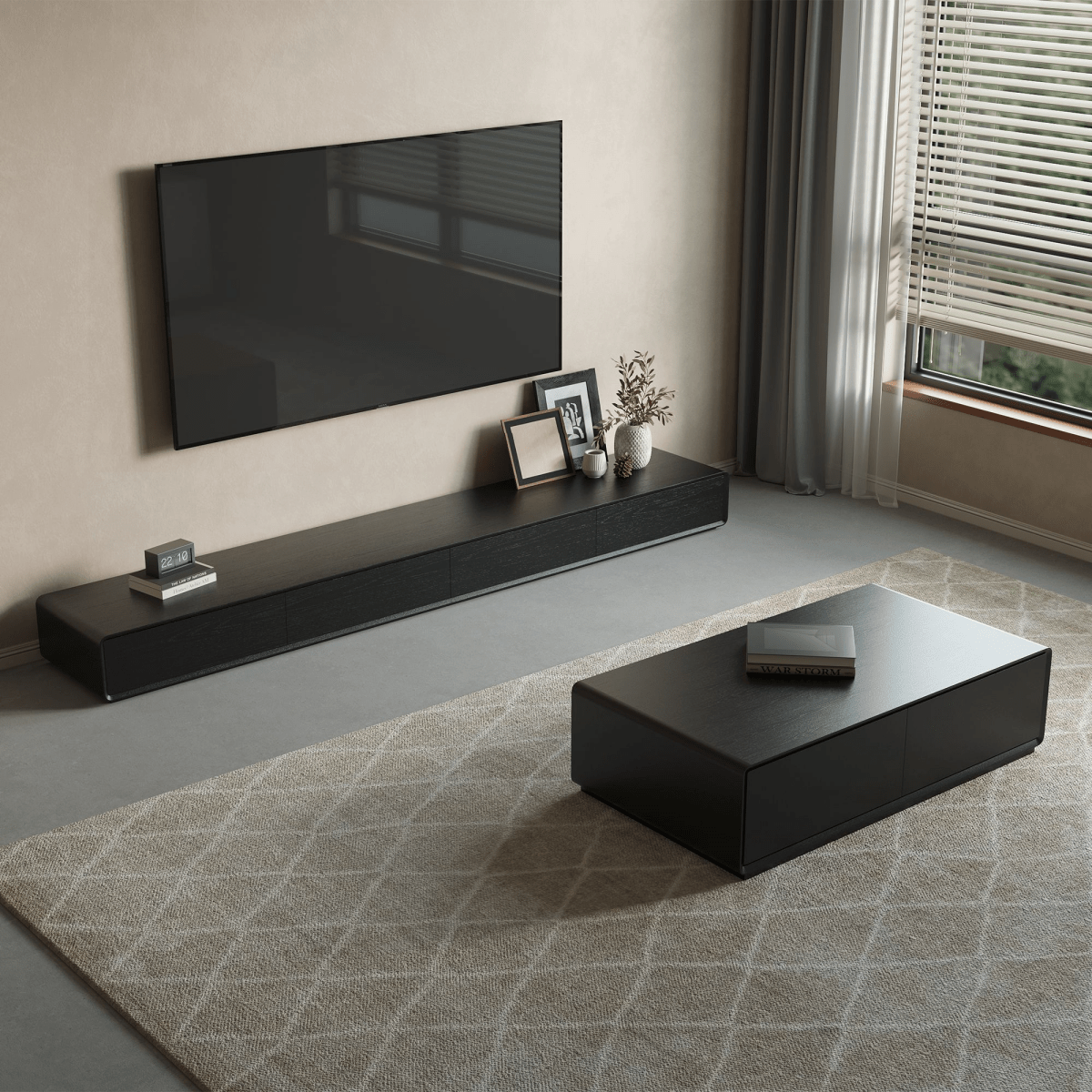 Sollin Modern Wood TV Stand - Exclusivia