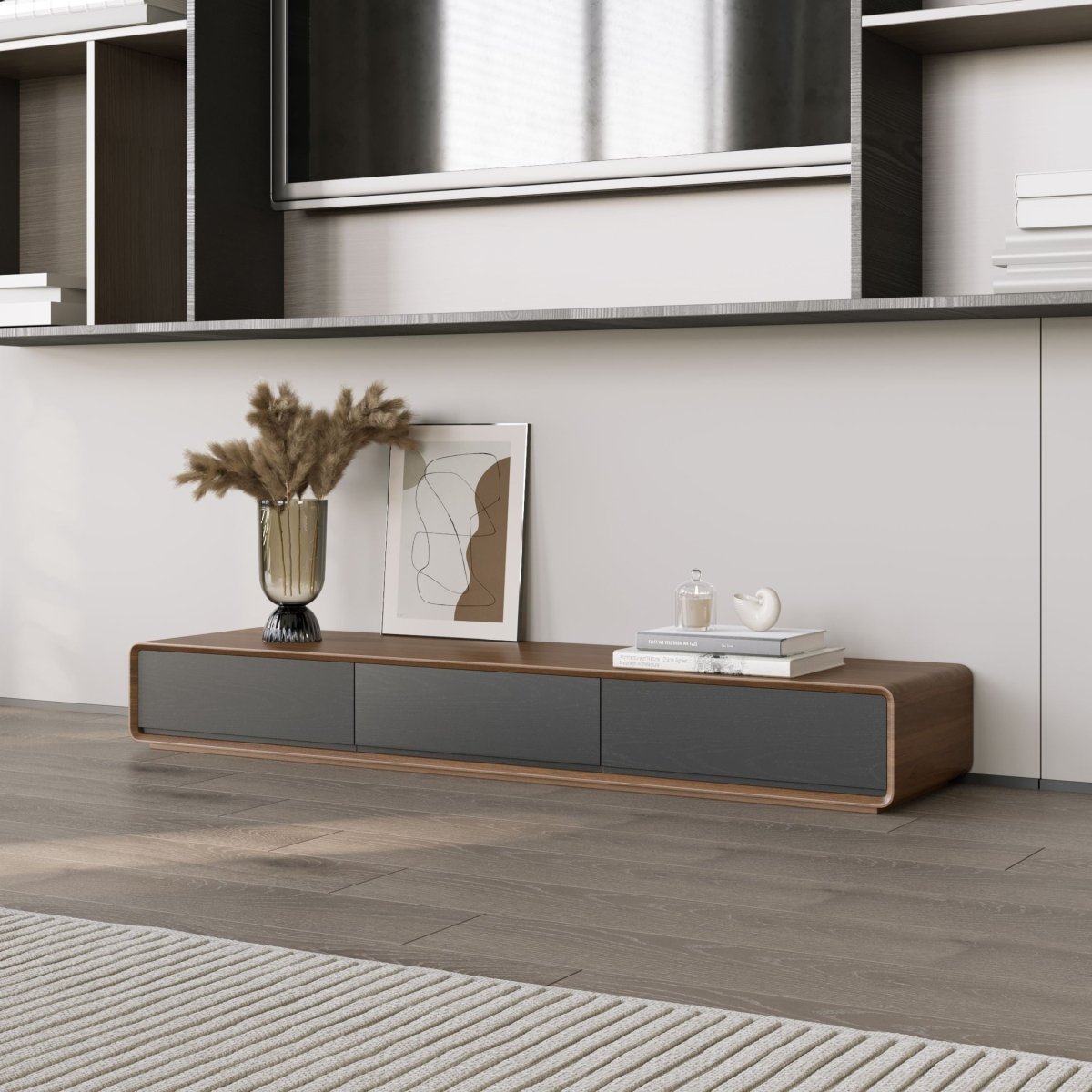 Sollin Modern Wood TV Stand - Exclusivia