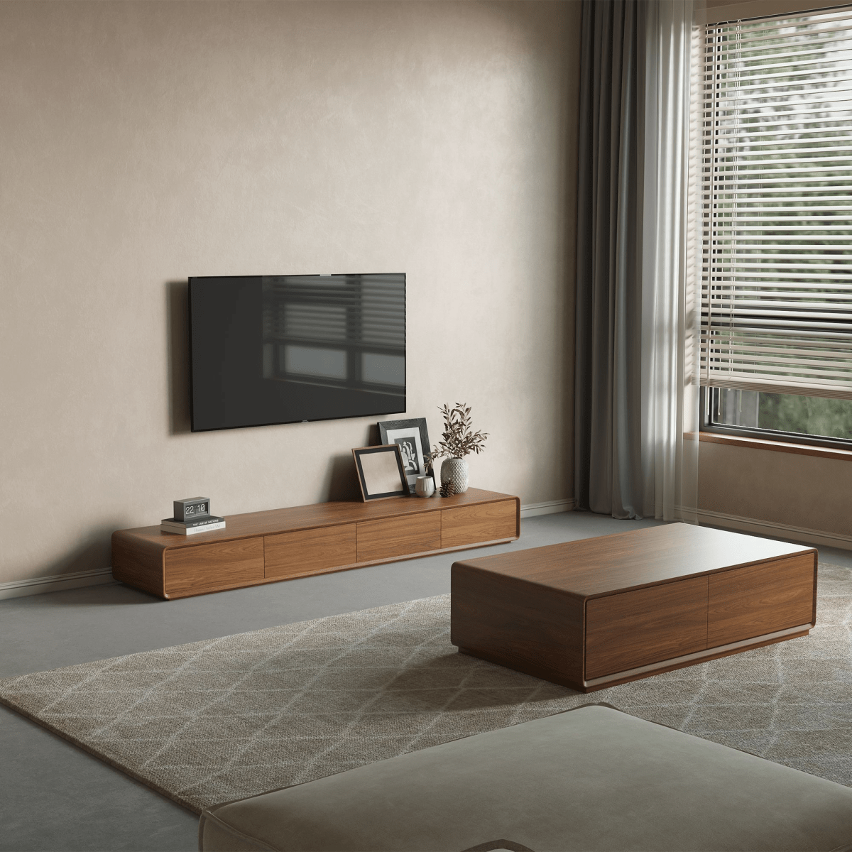 Sollin Modern Wood TV Stand - Exclusivia
