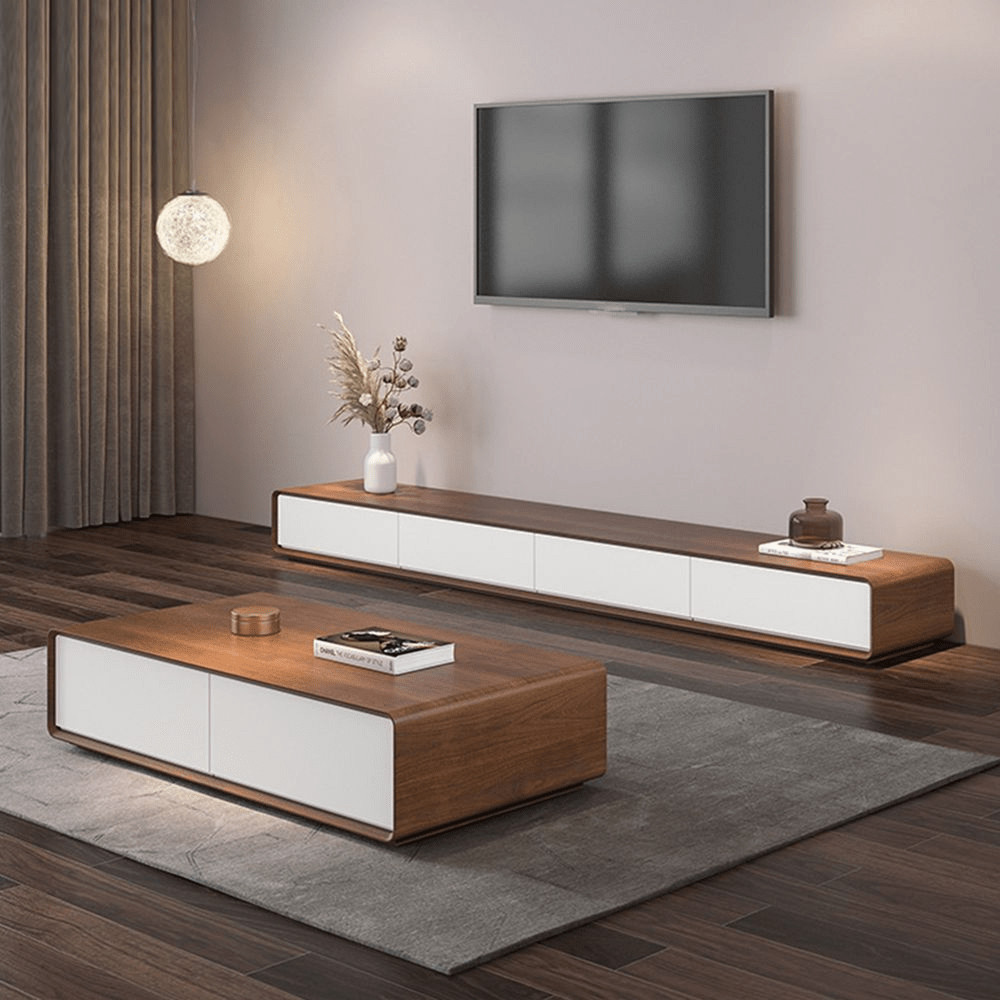 Sollin Modern Wood TV Stand - Exclusivia