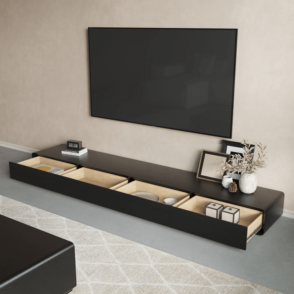 Sollin Modern Wood TV Stand - Exclusivia