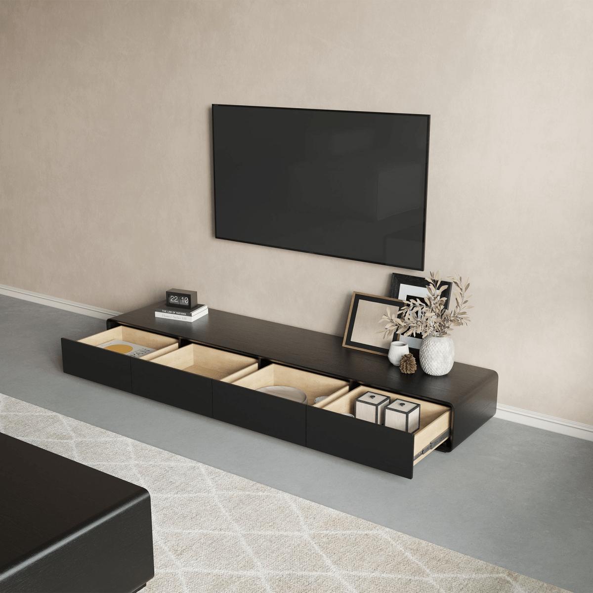 Sollin Modern Wood TV Stand - Exclusivia