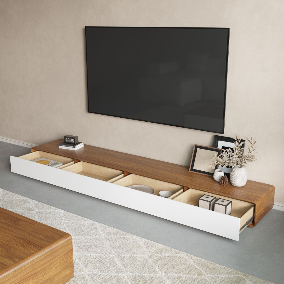 Sollin Modern Wood TV Stand - Exclusivia