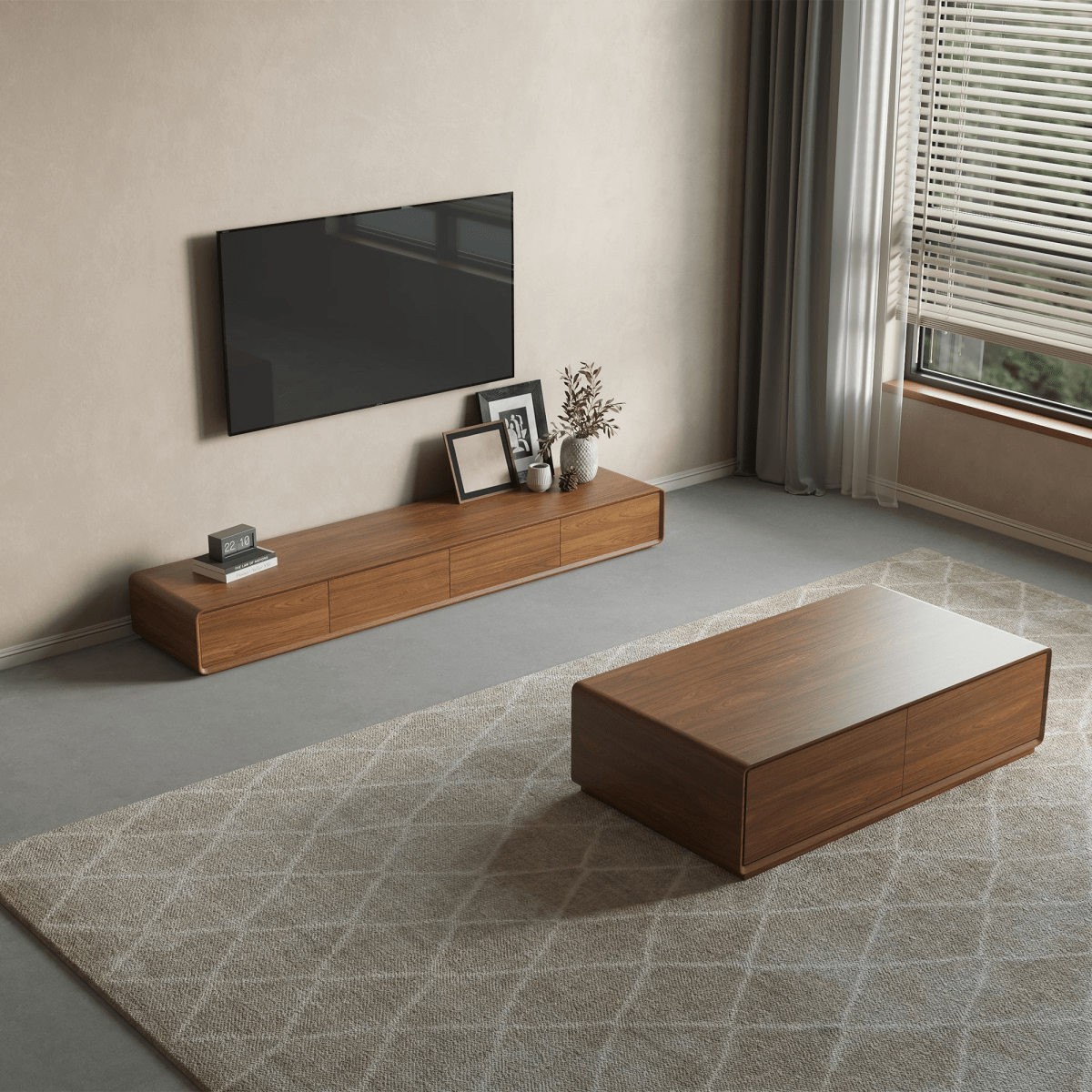 Sollin Modern Wood TV Stand - Exclusivia