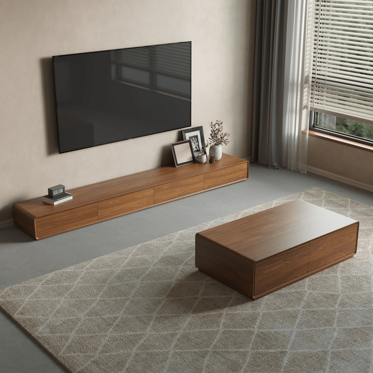 Sollin Modern Wood TV Stand - Exclusivia