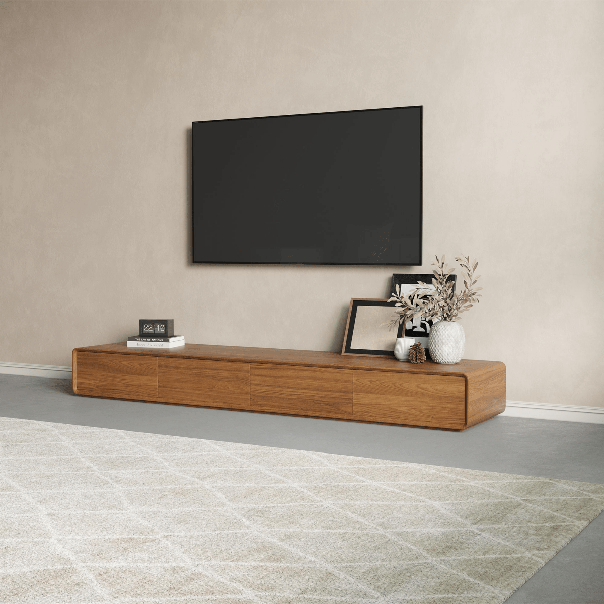 Sollin Modern Wood TV Stand - Exclusivia