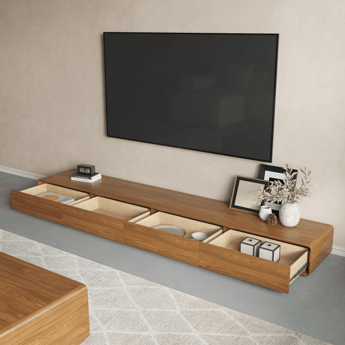 Sollin Modern Wood TV Stand - Exclusivia