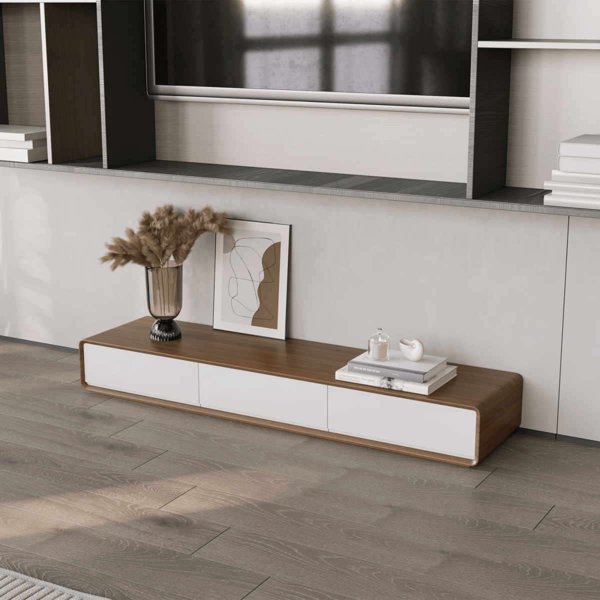 Sollin Modern Wood TV Stand - Exclusivia