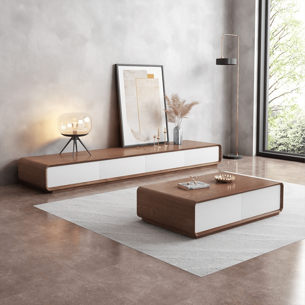 Sollin Modern Wood TV Stand - Exclusivia