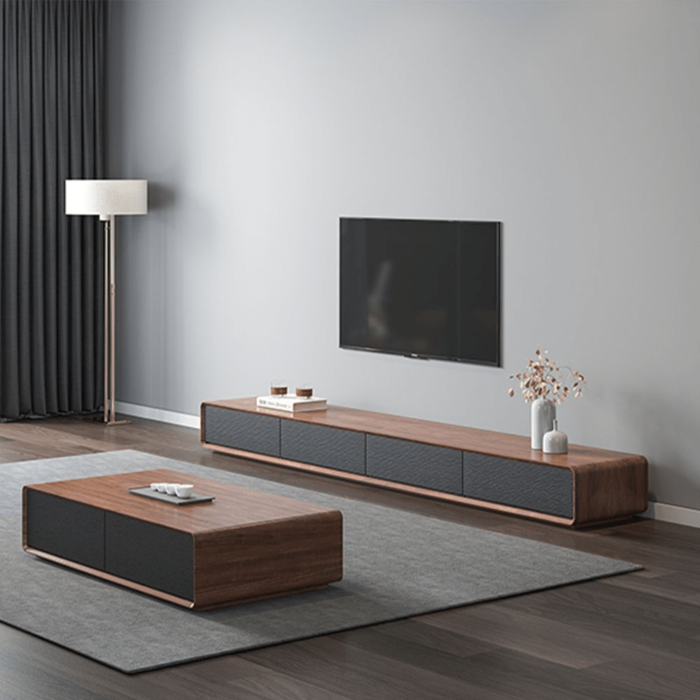 Sollin Modern Wood TV Stand - Exclusivia