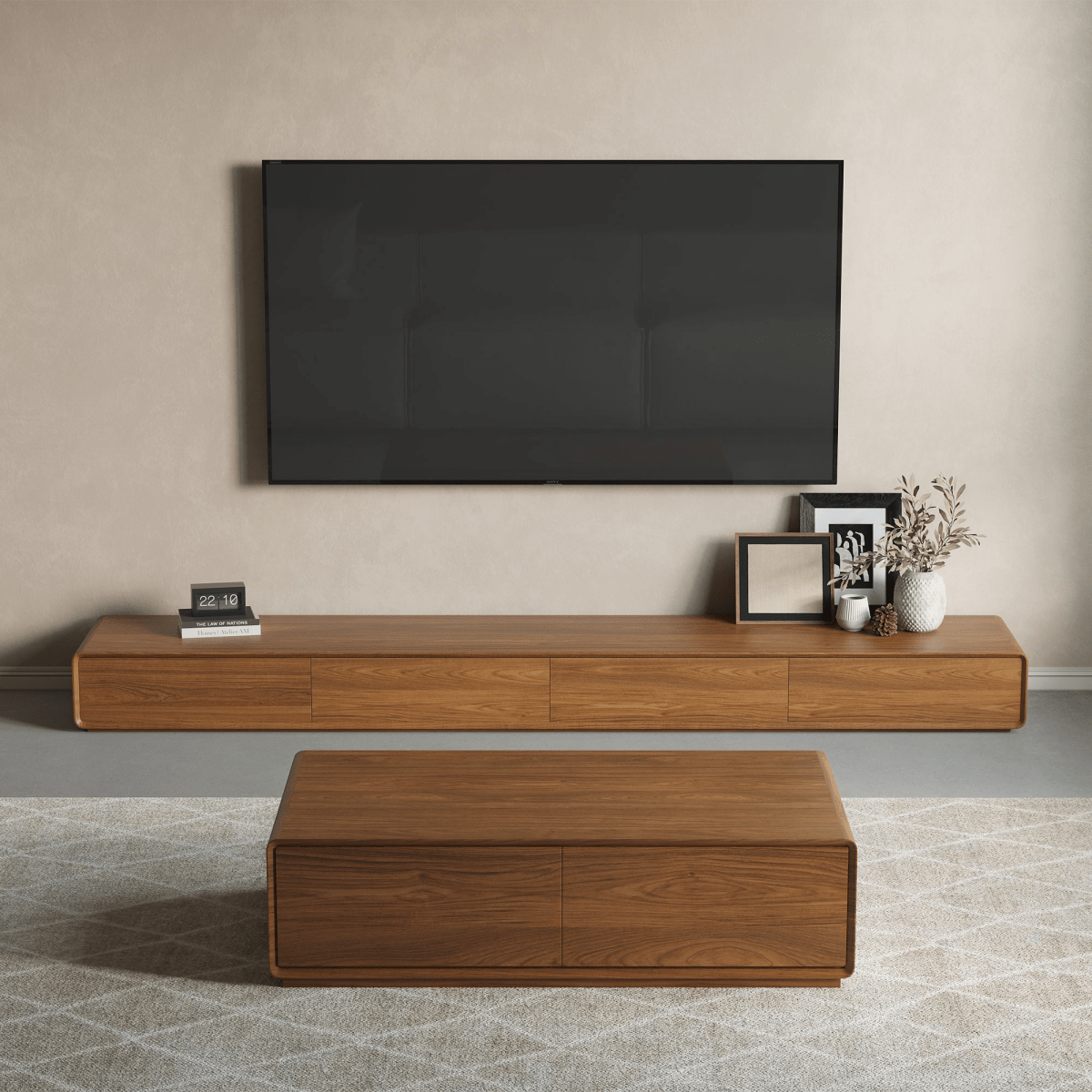 Sollin Modern Wood TV Stand - Exclusivia