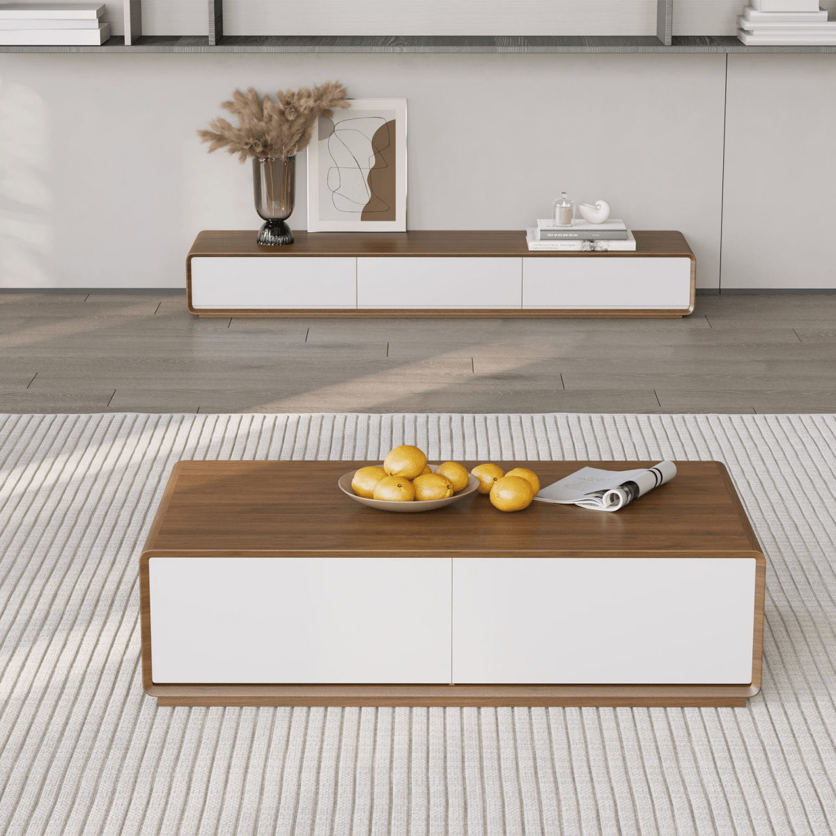 Sollin Modern Wood TV Stand - Exclusivia