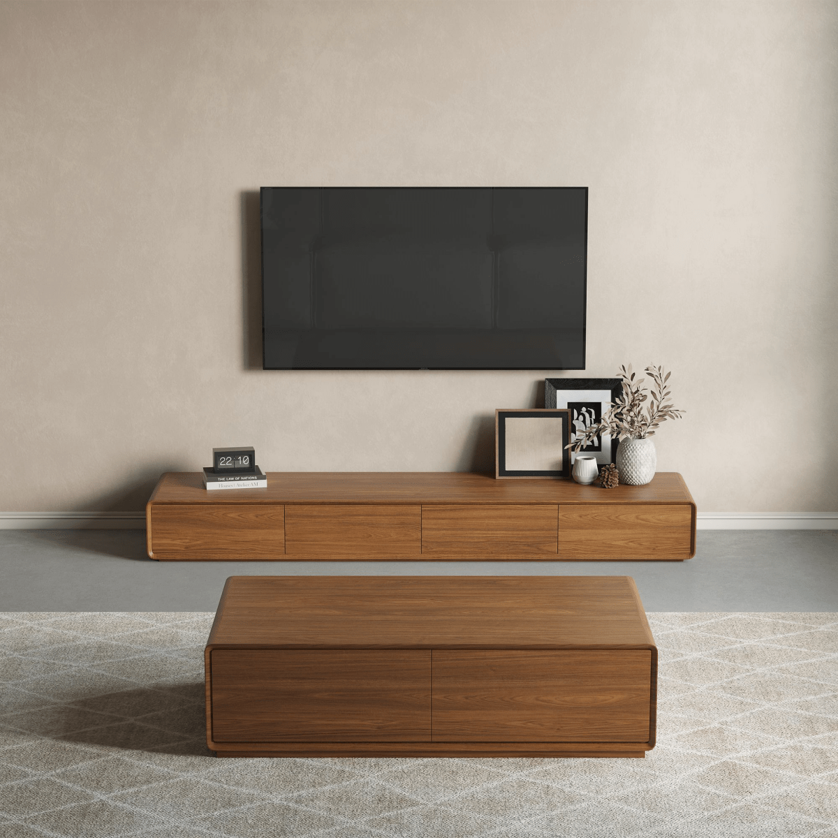 Sollin Modern Wood TV Stand - Exclusivia
