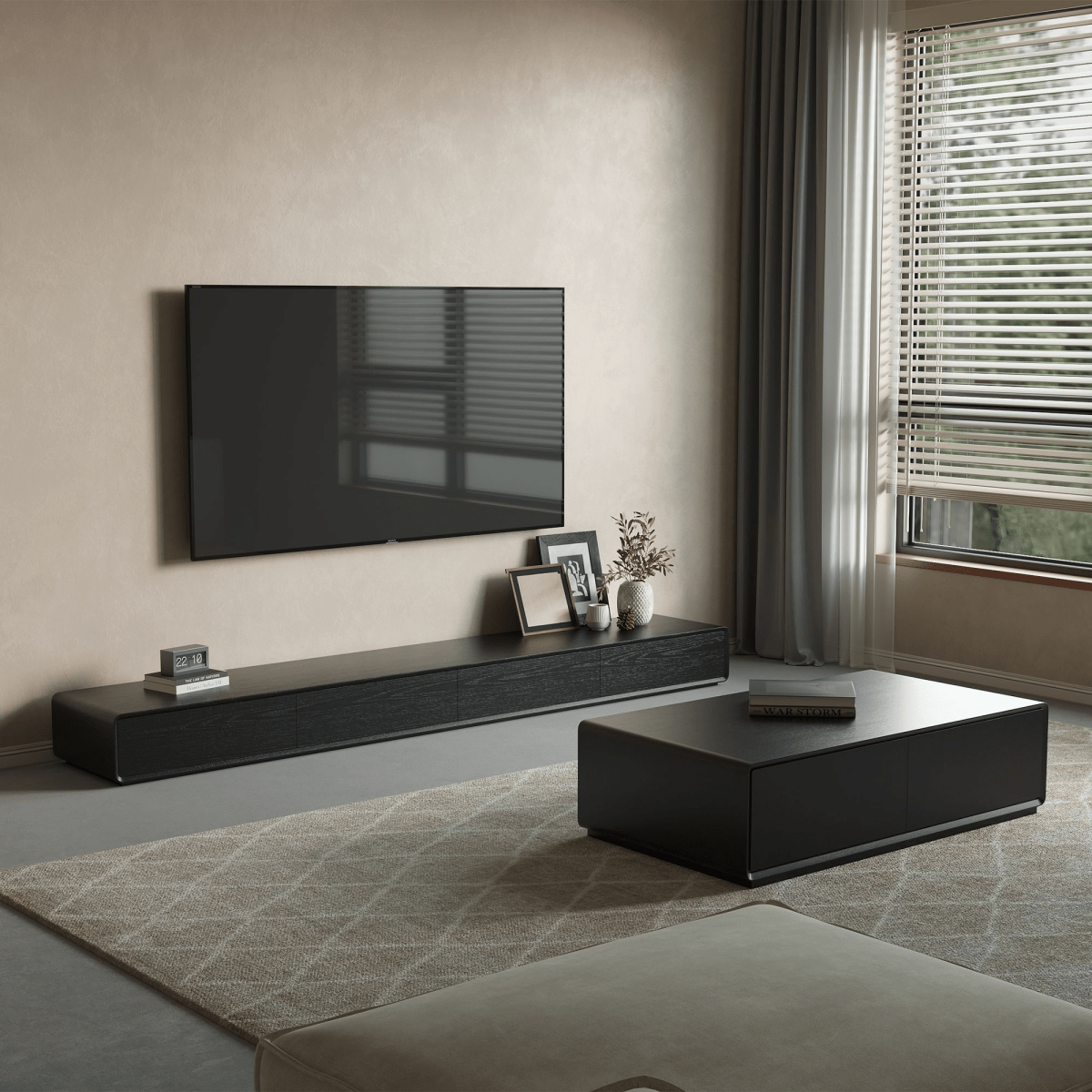 Sollin Modern Wood TV Stand - Exclusivia