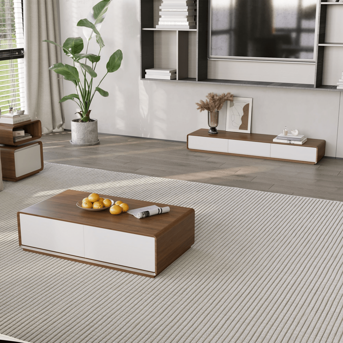 Sollin Modern Wood TV Stand - Exclusivia