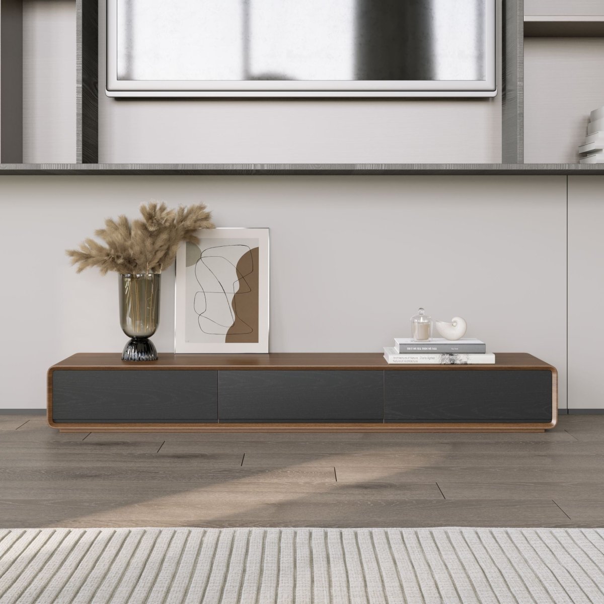 Sollin Modern Wood TV Stand - Exclusivia