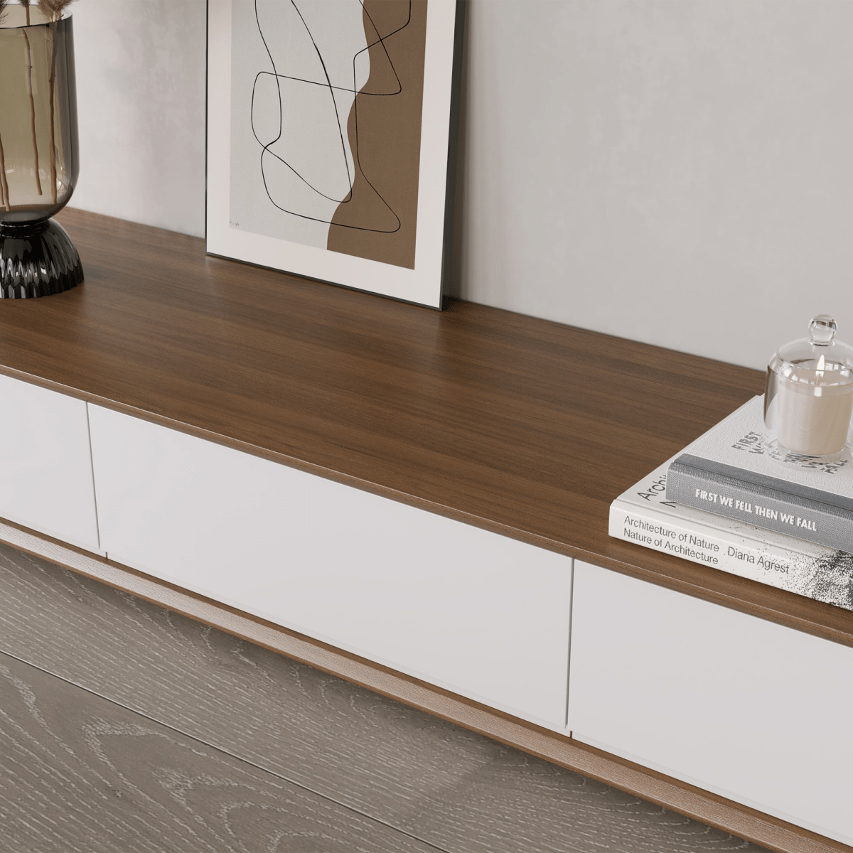 Sollin Modern Wood TV Stand - Exclusivia