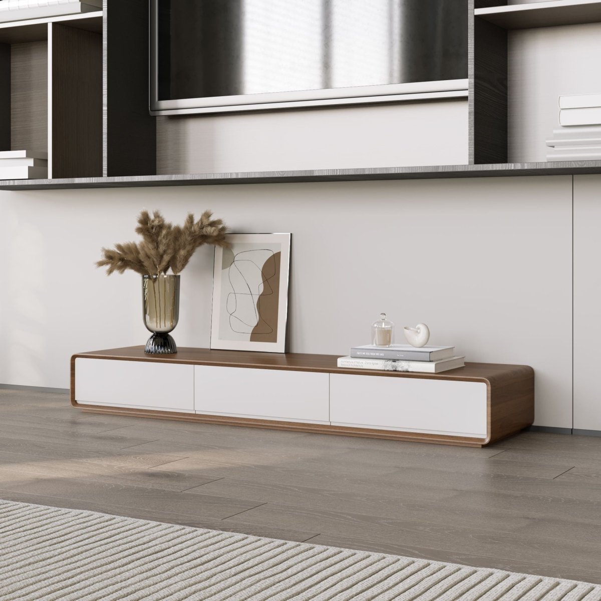 Sollin Modern Wood TV Stand - Exclusivia