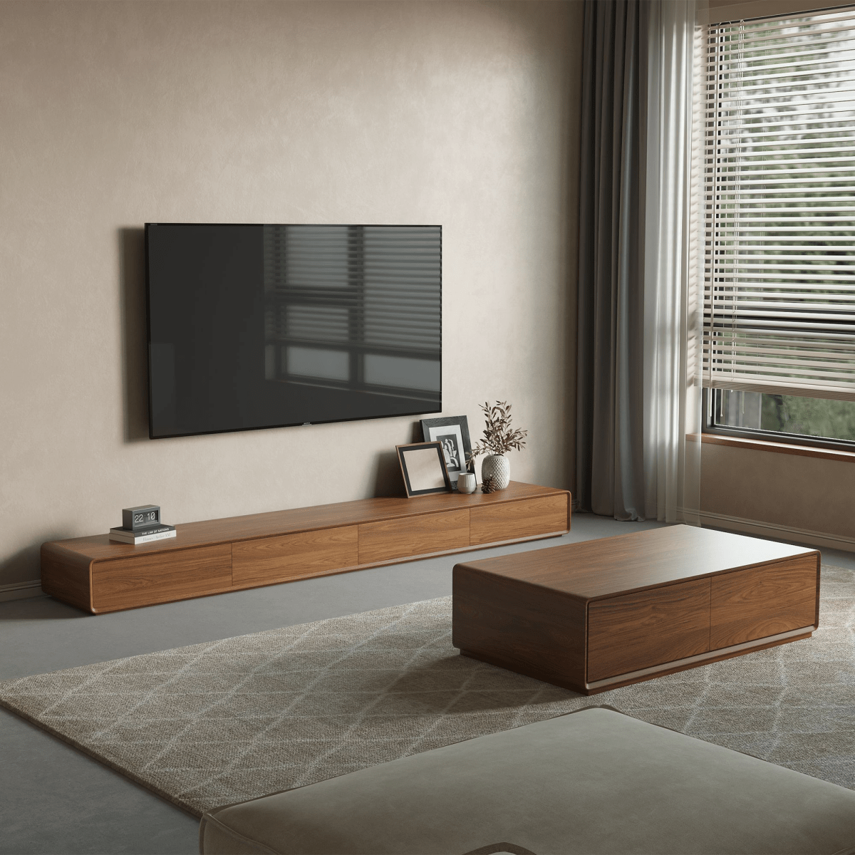Sollin Modern Wood TV Stand - Exclusivia
