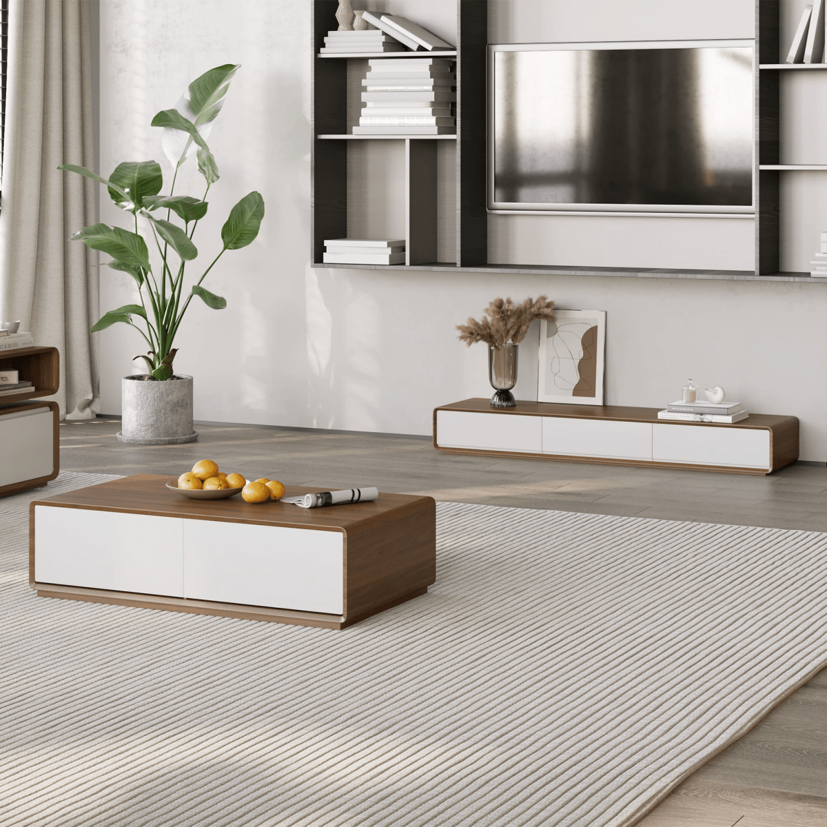 Sollin Modern Wood TV Stand - Exclusivia