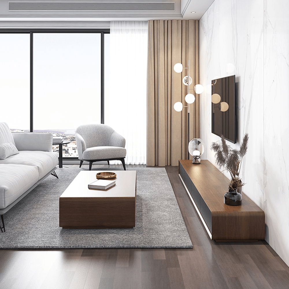 Sollin Modern Wood TV Stand - Exclusivia