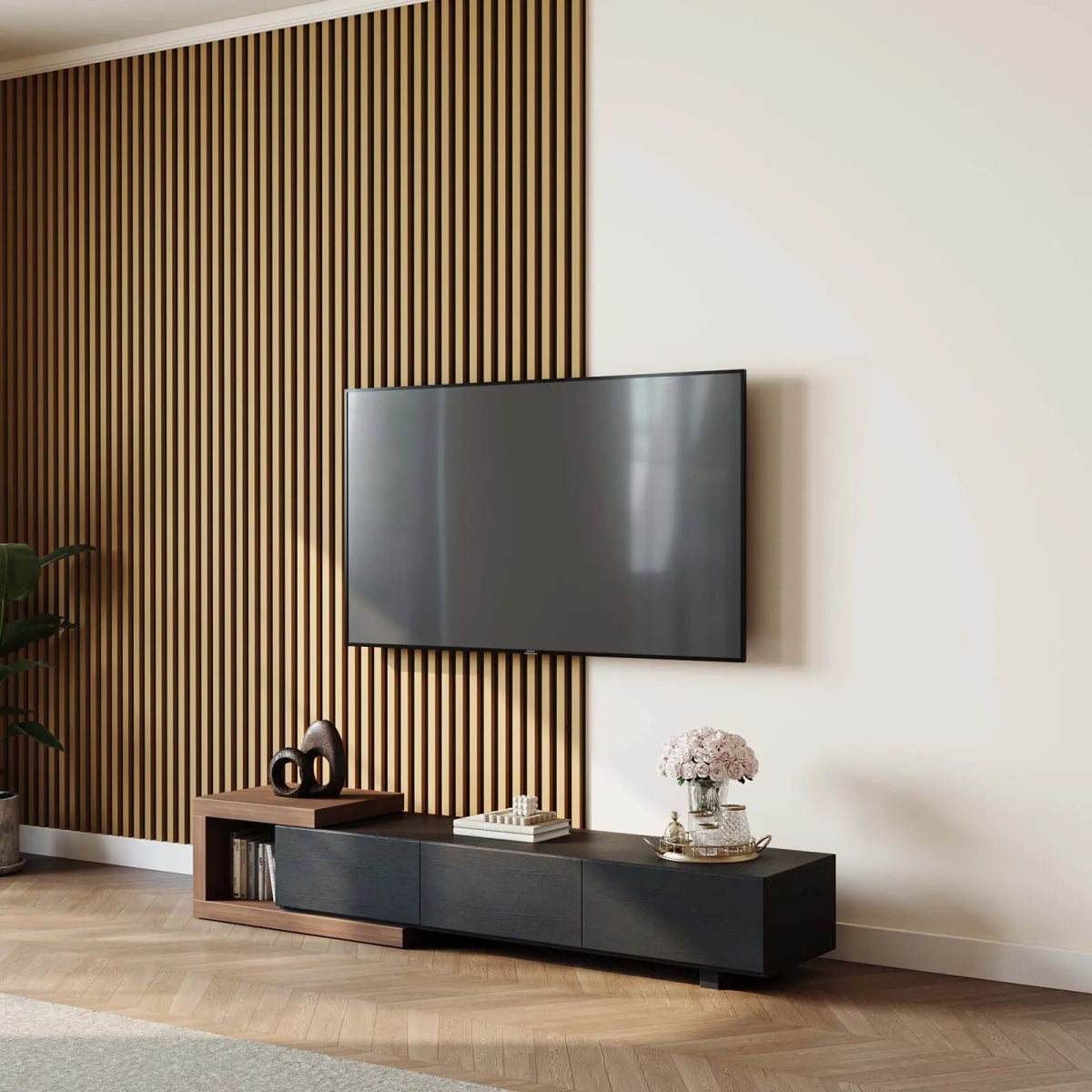 Soltera 155–238 cm Retractable Media Console - Exclusivia