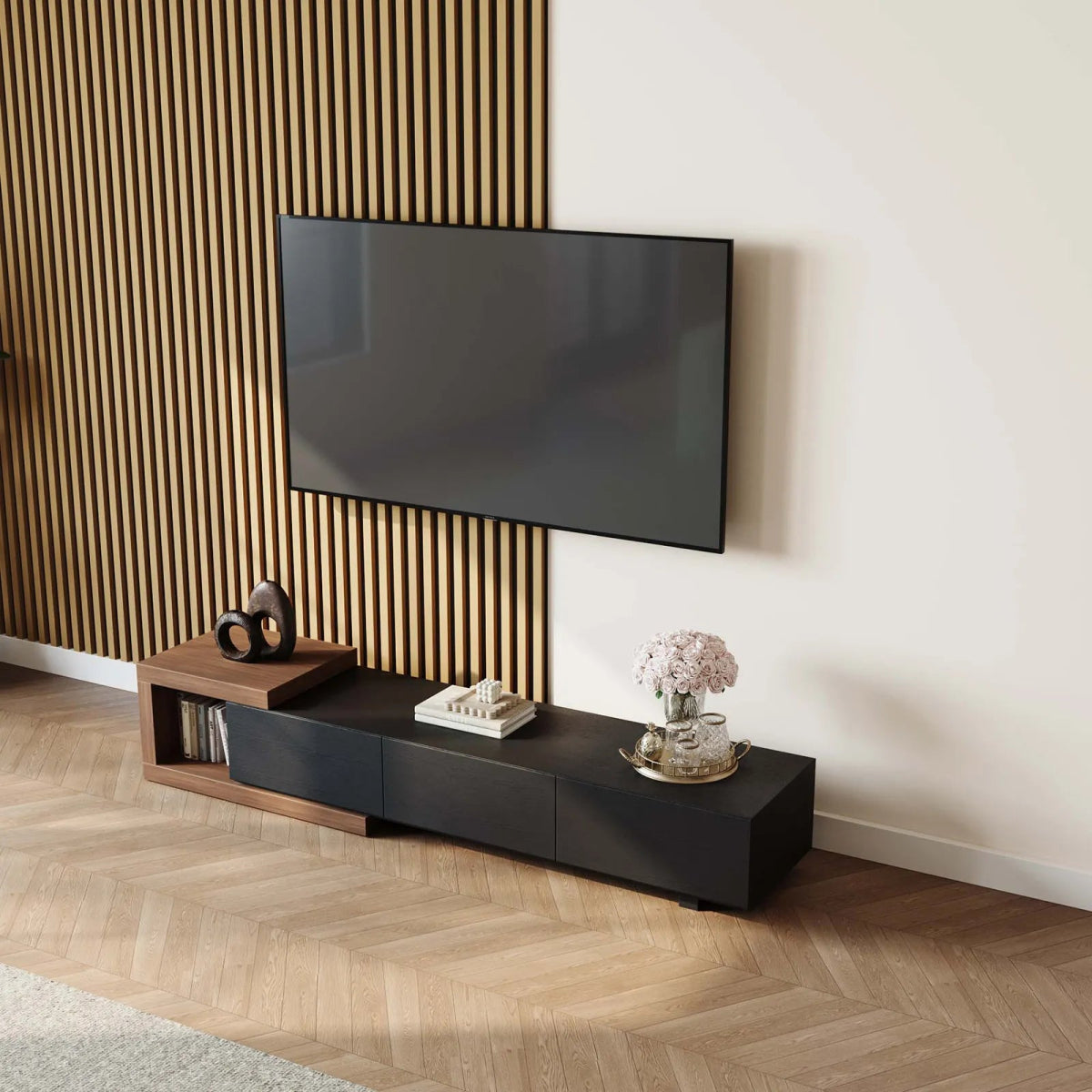 Soltera 155–238 cm Retractable Media Console - Exclusivia