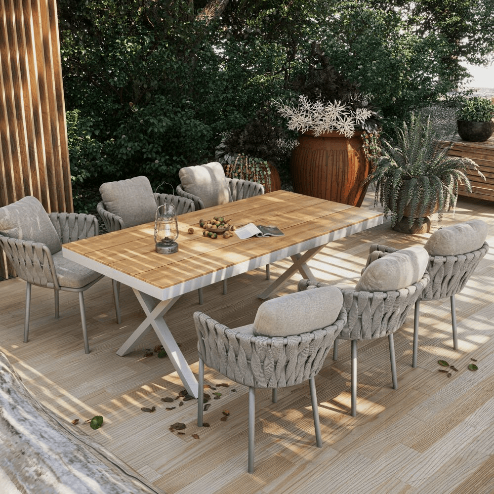 Solterra 180 cm Outdoor Dining Table for 6–8 - Exclusivia