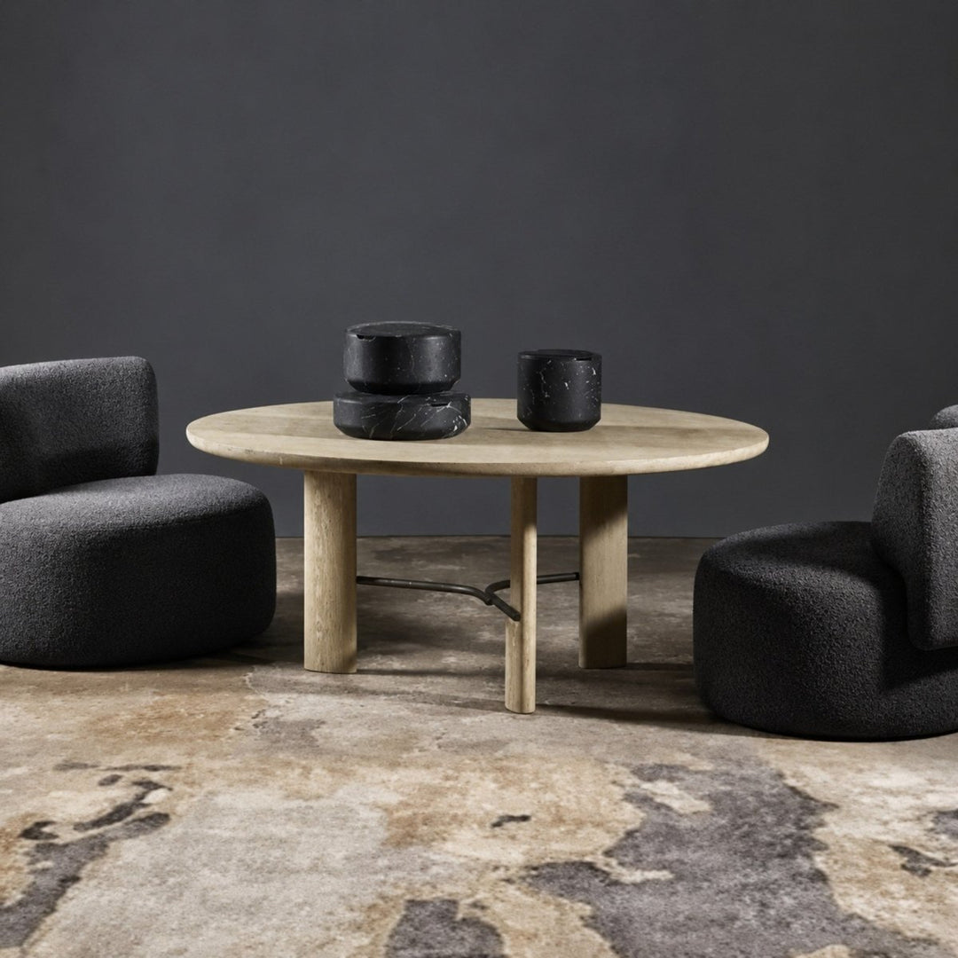 SOLVEA Modern Curved Boucle Sofa - Exclusivia