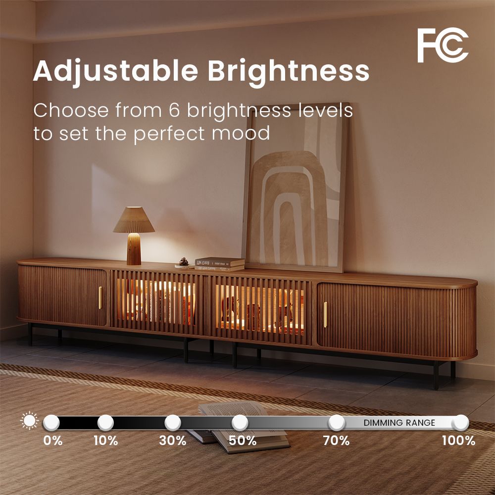 Solvra Mid - Century Tambour Door TV Stand - Exclusivia