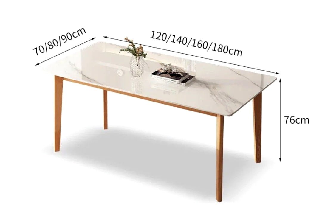 SORA Scandinavian Sintered Stone Dining Table - Exclusivia