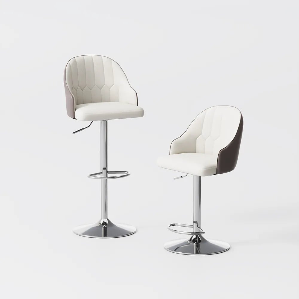 Sorelle Adjustable PU Leather Bar Stools — Set of 2 - Exclusivia