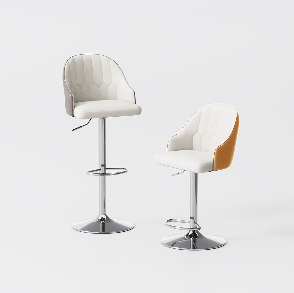 Sorelle Adjustable PU Leather Bar Stools — Set of 2 - Exclusivia