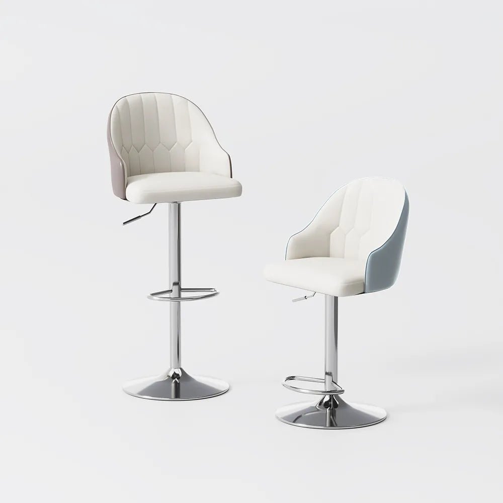 Sorelle Adjustable PU Leather Bar Stools — Set of 2 - Exclusivia