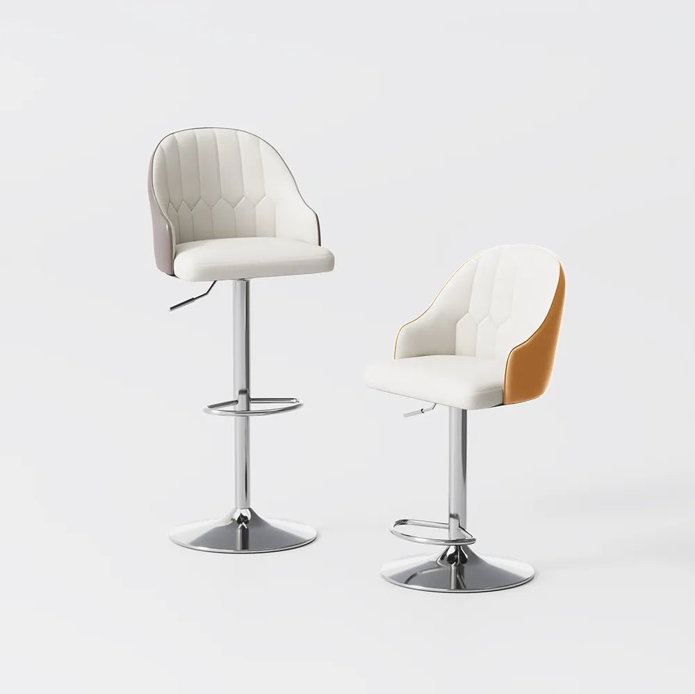 Sorelle Adjustable PU Leather Bar Stools — Set of 2 - Exclusivia