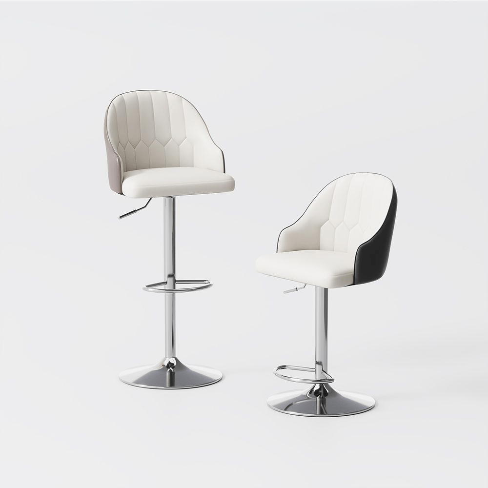 Sorelle Adjustable PU Leather Bar Stools — Set of 2 - Exclusivia