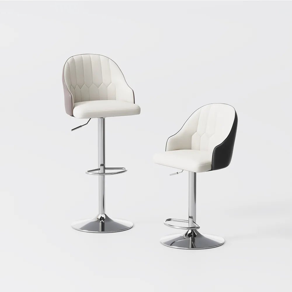 Sorelle Adjustable PU Leather Bar Stools — Set of 2 - Exclusivia