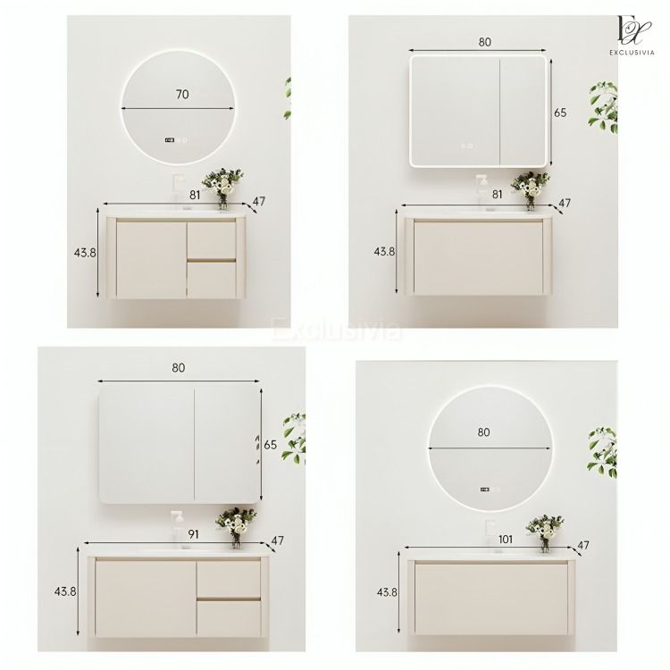 SOSU Toilet Vanity Cabinet Basin Bathroom - Exclusivia