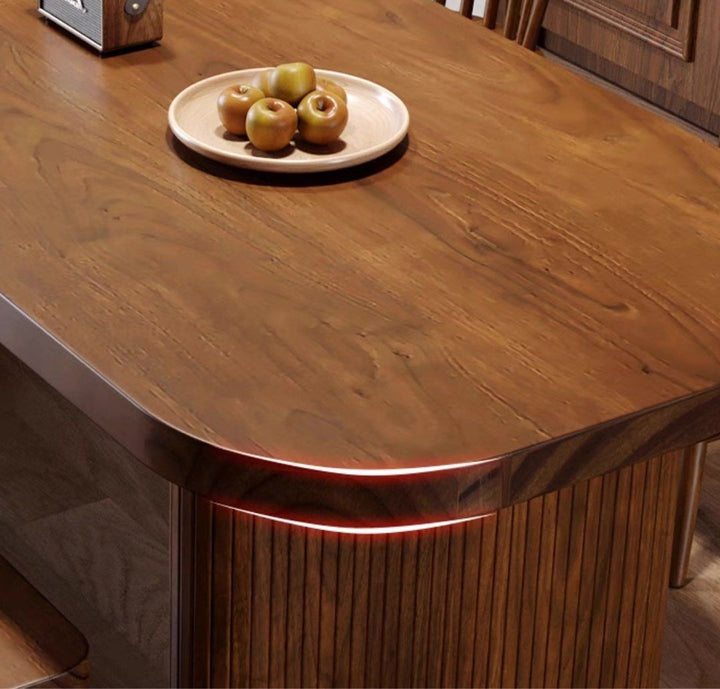 MORLEN Rustic Solid Wood Dining Table