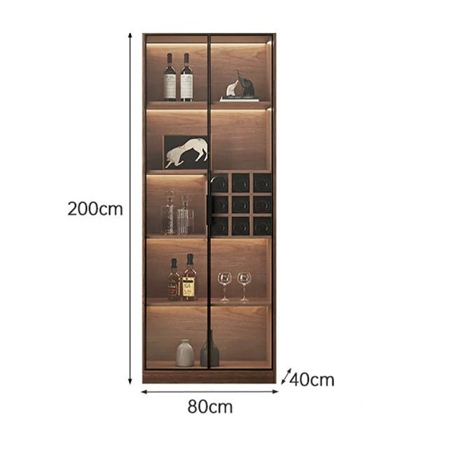STAVE Modern Solid Wood Wine Cabinet - Exclusivia