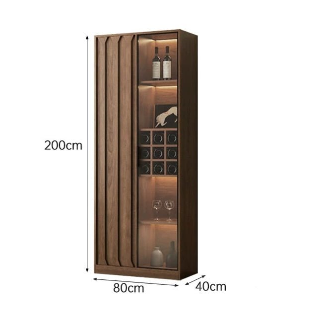 STAVE Modern Solid Wood Wine Cabinet - Exclusivia