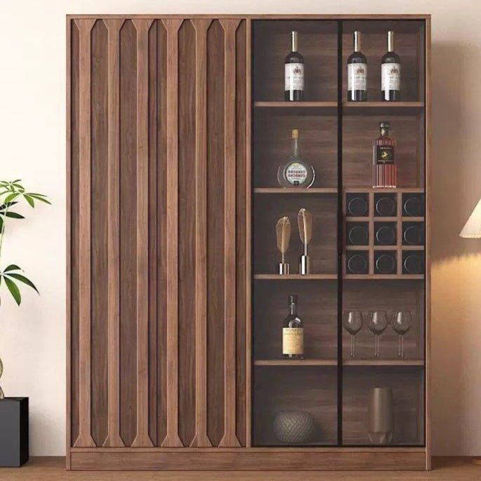 STAVE Modern Solid Wood Wine Cabinet - Exclusivia