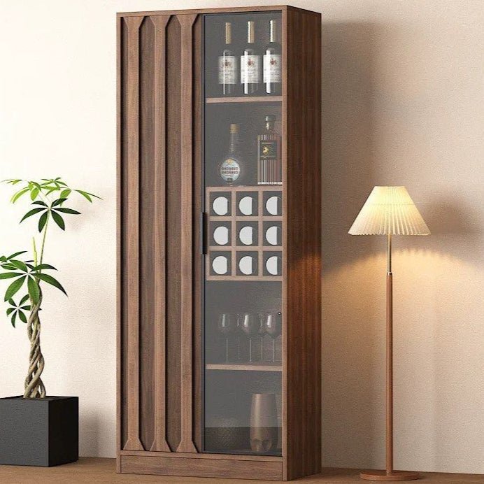 STAVE Modern Solid Wood Wine Cabinet - Exclusivia